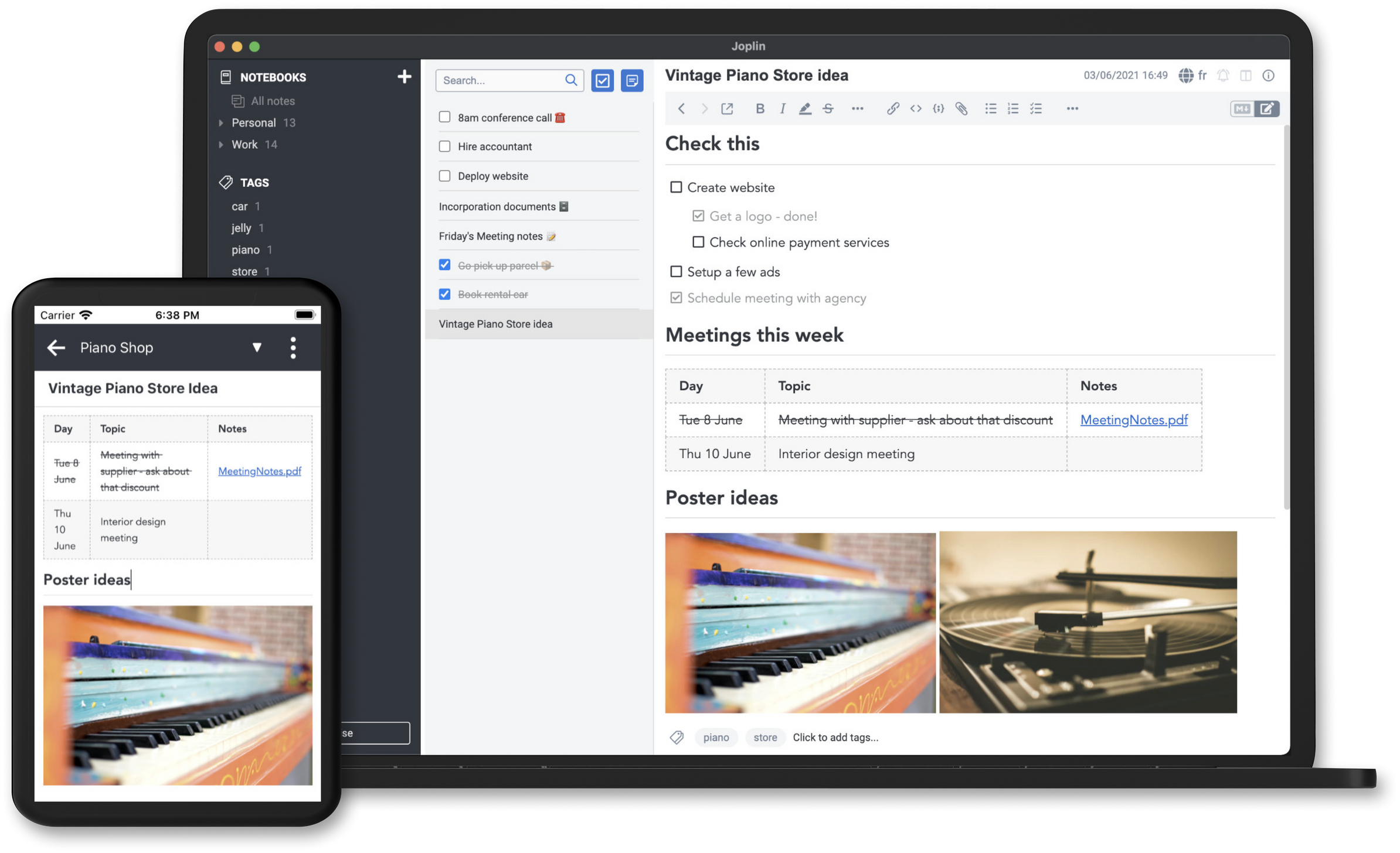 Notebooks and editor