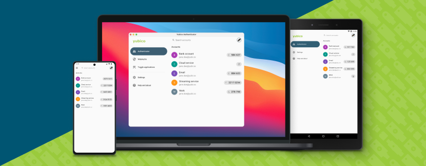 Accounts on desktop