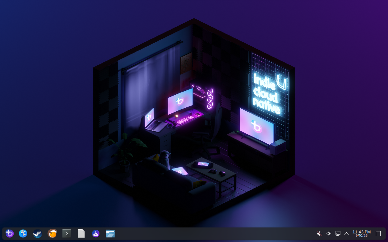 KDE Plasma desktop at rest