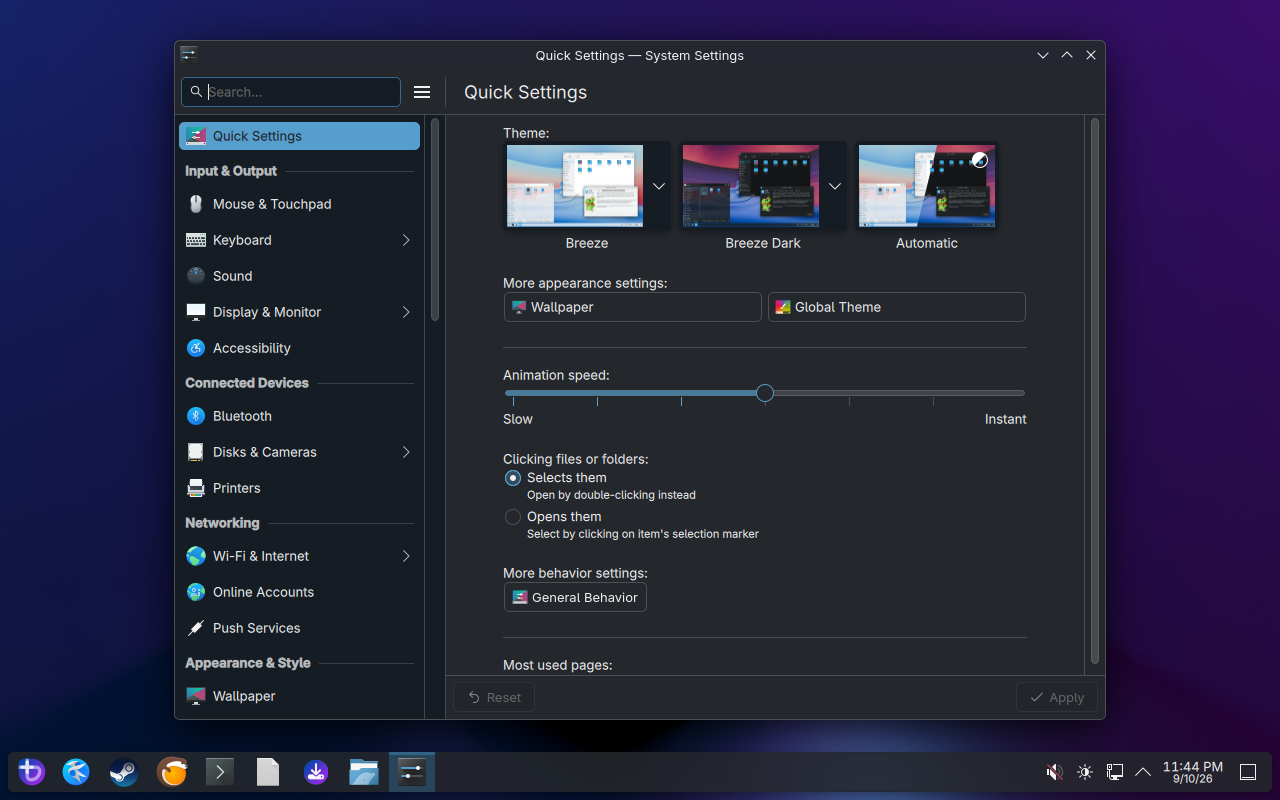 System Settings